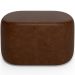 Kit 2 Puffs Decorativos Orgânico para Living Quarto 70cm Doha W01 Couríssimo Marrom - Lyam Decor