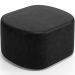 Kit 2 Puffs Decorativos Orgânico para Living Quarto 70cm Doha W01 Couríssimo Preto - Lyam Decor