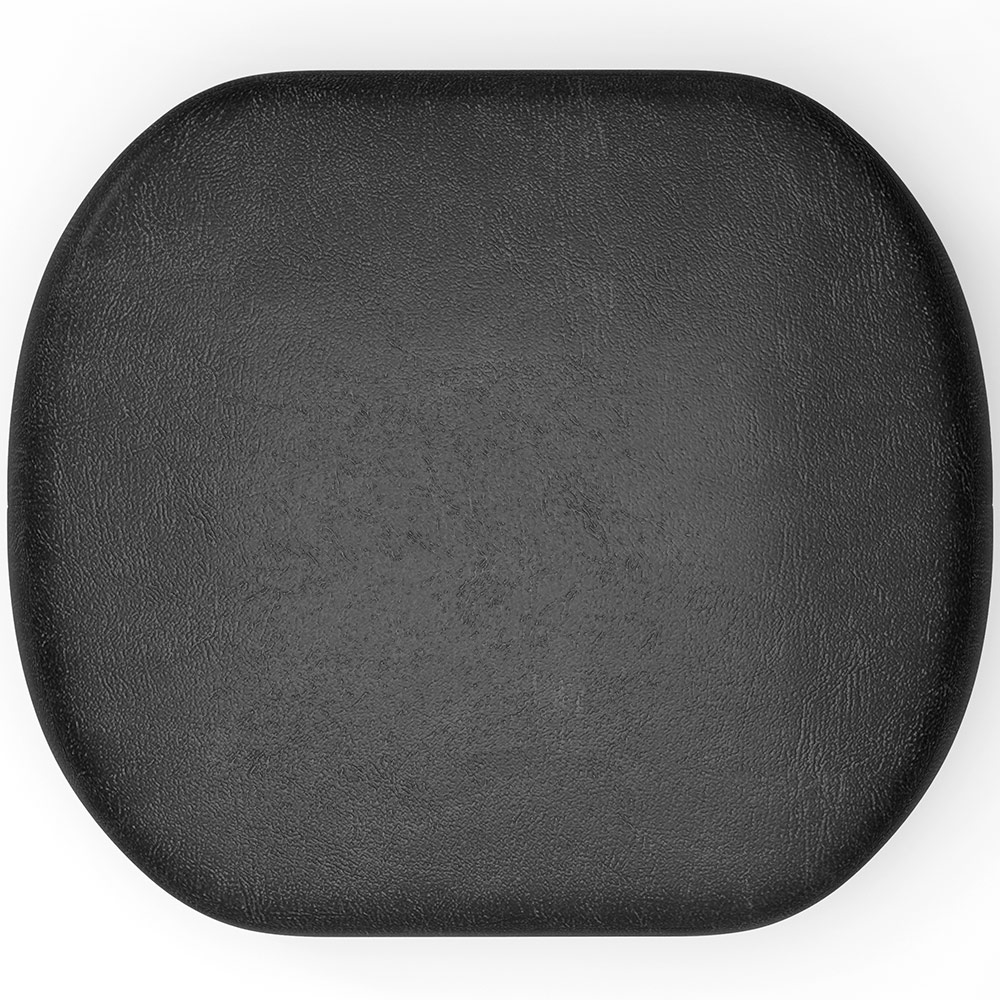 Kit 2 Puffs Decorativos Orgânico para Living Quarto 70cm Doha W01 Couríssimo Preto - Lyam Decor