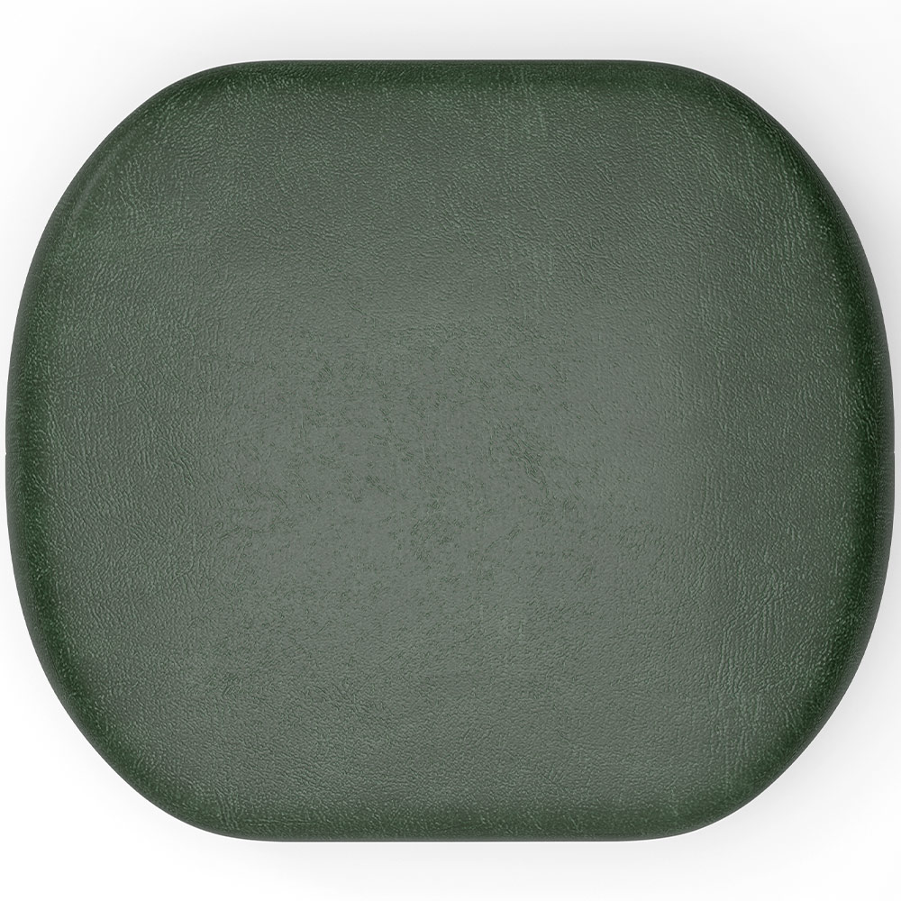 Kit 2 Puffs Decorativos Orgânico para Living Quarto 70cm Doha W01 Couríssimo Verde Musgo - Lyam Decor