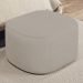 Kit 2 Puffs Decorativos Orgânico para Living Quarto 70cm Doha W01 Linho Bege - Lyam Decor