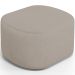 Kit 2 Puffs Decorativos Orgânico para Living Quarto 70cm Doha W01 Linho Bege - Lyam Decor