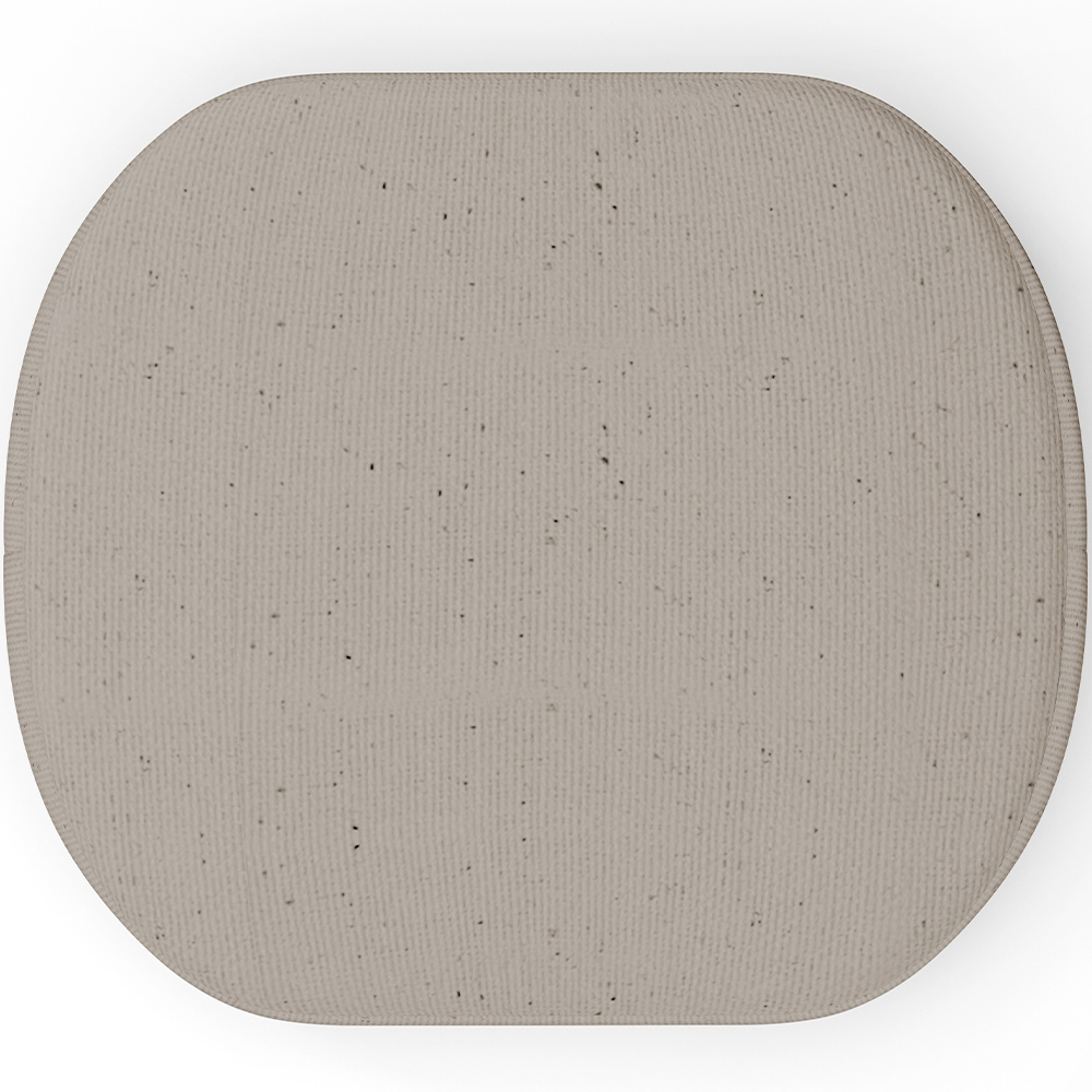 Kit 2 Puffs Decorativos Orgânico para Living Quarto 70cm Doha W01 Linho Bege - Lyam Decor
