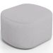 Kit 2 Puffs Decorativos Orgânico para Living Quarto 70cm Doha W01 Linho Cinza - Lyam Decor
