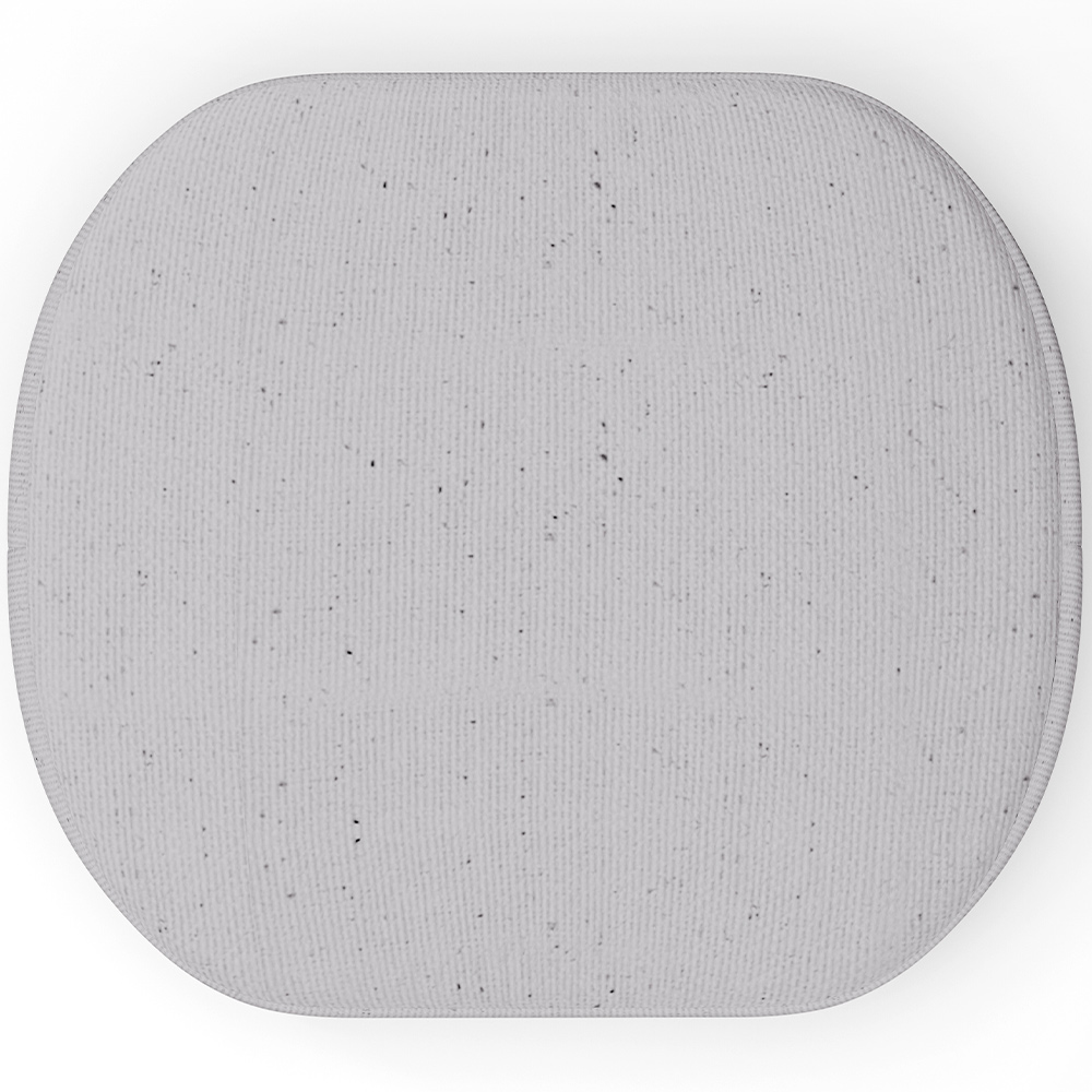Kit 2 Puffs Decorativos Orgânico para Living Quarto 70cm Doha W01 Linho Cinza - Lyam Decor