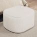 Kit 2 Puffs Decorativos Orgânico para Living Quarto 70cm Doha W01 Linho Cru - Lyam Decor