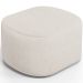 Kit 2 Puffs Decorativos Orgânico para Living Quarto 70cm Doha W01 Linho Cru - Lyam Decor