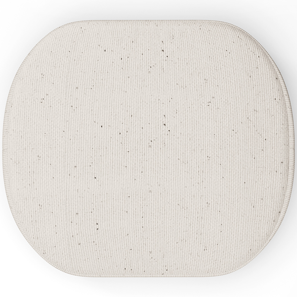 Kit 2 Puffs Decorativos Orgânico para Living Quarto 70cm Doha W01 Linho Cru - Lyam Decor