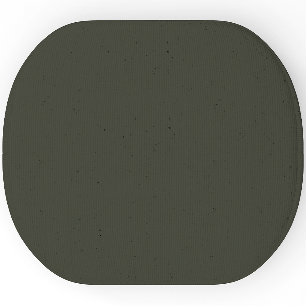 Kit 2 Puffs Decorativos Orgânico para Living Quarto 70cm Doha W01 Linho Verde Musgo - Lyam Decor