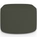 Kit 2 Puffs Decorativos Orgânico para Living Quarto 70cm Doha W01 Linho Verde Musgo - Lyam Decor