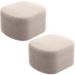 Kit 2 Puffs Decorativos Orgânico para Living Quarto 70cm Doha W01 Suede Bege - Lyam Decor