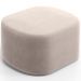 Kit 2 Puffs Decorativos Orgânico para Living Quarto 70cm Doha W01 Suede Bege - Lyam Decor