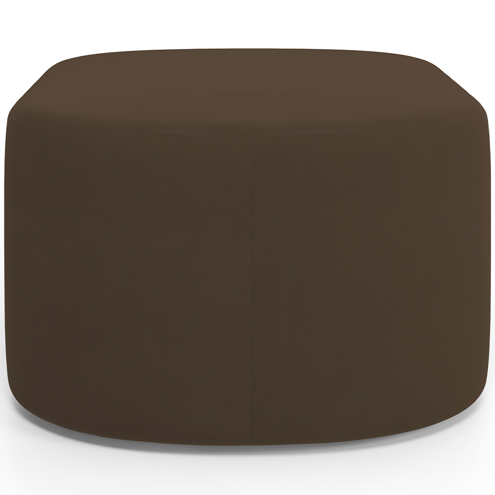 Kit 2 Puffs Decorativos Orgânico para Living Quarto 70cm Doha W01 Suede Marrom - Lyam Decor