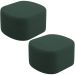 Kit 2 Puffs Decorativos Orgânico para Living Quarto 70cm Doha W01 Suede Verde Musgo - Lyam Decor