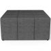 Kit 2 Puffs Decorativos Para Sala de Estar Quadrado Milano 90x90 W01 Linho Cinza Escuro - Lyam Decor