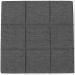 Kit 2 Puffs Decorativos Para Sala de Estar Quadrado Milano 90x90 W01 Linho Cinza Escuro - Lyam Decor