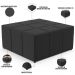 Kit 2 Puffs Decorativos Para Sala de Estar Quadrado Milano 90x90cm W01 Bouclê Preto - Lyam Decor