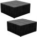 Kit 2 Puffs Decorativos Para Sala de Estar Quadrado Milano 90x90cm W01 Couríssimo Preto - Lyam Decor