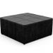 Kit 2 Puffs Decorativos Para Sala de Estar Quadrado Milano 90x90cm W01 Couríssimo Preto - Lyam Decor