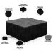 Kit 2 Puffs Decorativos Para Sala de Estar Quadrado Milano 90x90cm W01 Couríssimo Preto - Lyam Decor