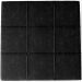 Kit 2 Puffs Decorativos Para Sala de Estar Quadrado Milano 90x90cm W01 Couríssimo Preto - Lyam Decor