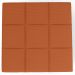 Kit 2 Puffs Decorativos Para Sala de Estar Quadrado Milano 90x90cm W01 Tecido Terracota - Lyam Decor