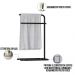 Kit 2 Suporte Porta Papel Toalha Isla Para Pia Bancada Lavabo Duplo Aço D01 Preto Fosco - Lyam Decor
