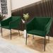 Kit 3 Cadeiras Para Sala de Jantar Estar Living Olívia L02 Couríssimo Verde - Lyam Decor