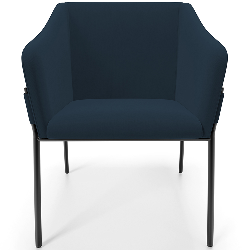 Kit 3 Cadeiras Para Sala de Jantar Estar Living Olívia L02 Suede Azul - Lyam Decor