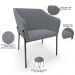 Kit 3 Cadeiras Para Sala de Jantar Estar Living Olívia L02 Suede Cinza - Lyam Decor