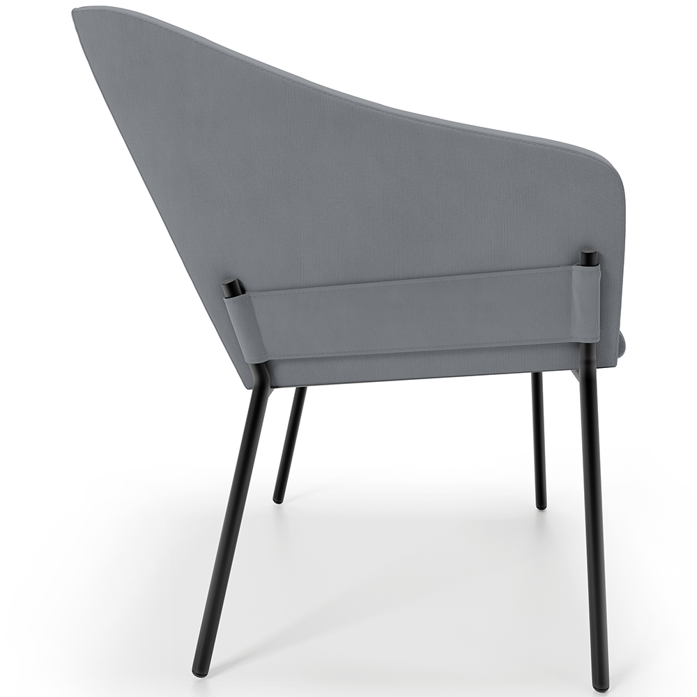 Kit 3 Cadeiras Para Sala de Jantar Estar Living Olívia L02 Suede Cinza - Lyam Decor