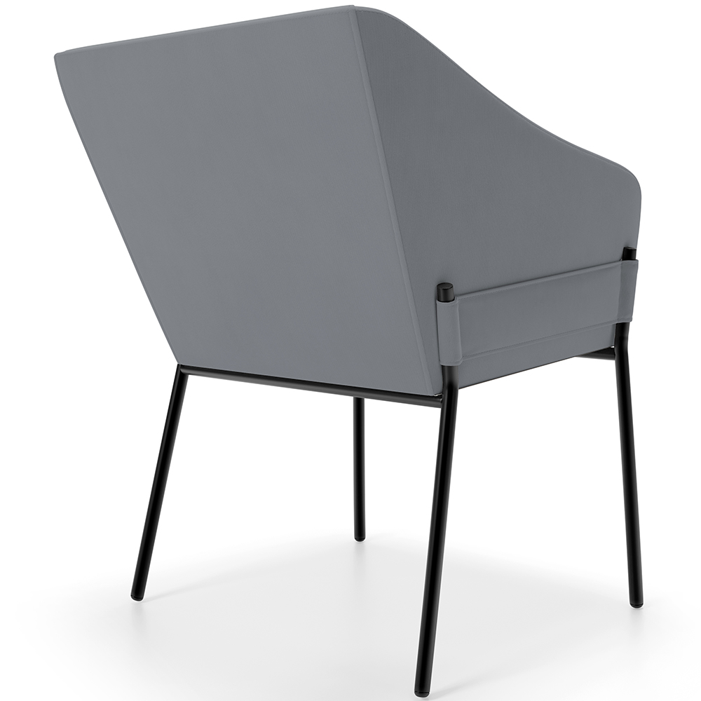Kit 3 Cadeiras Para Sala de Jantar Estar Living Olívia L02 Suede Cinza - Lyam Decor