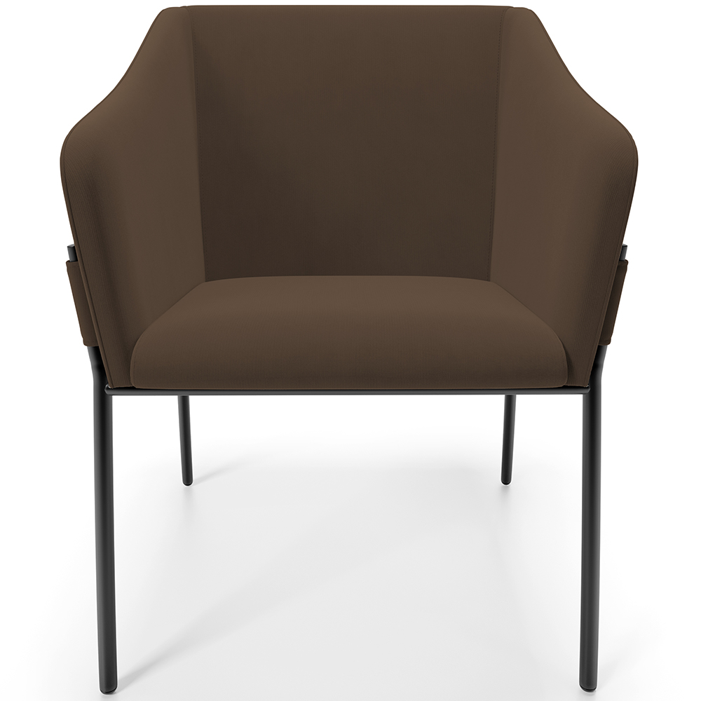 Kit 3 Cadeiras Para Sala de Jantar Estar Living Olívia L02 Suede Marrom - Lyam Decor