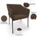 Kit 3 Cadeiras Para Sala de Jantar Estar Living Olívia L02 Suede Marrom - Lyam Decor