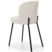 Kit 3 Cadeiras Sala de Jantar Estofada Gavi L02 Linho Bege - Lyam Decor