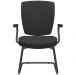 Kit 3 Cadeiras de Escritório Fixa Executiva Office Preto Slim Alta Flexi P03 Poliéster Preto - Lyam