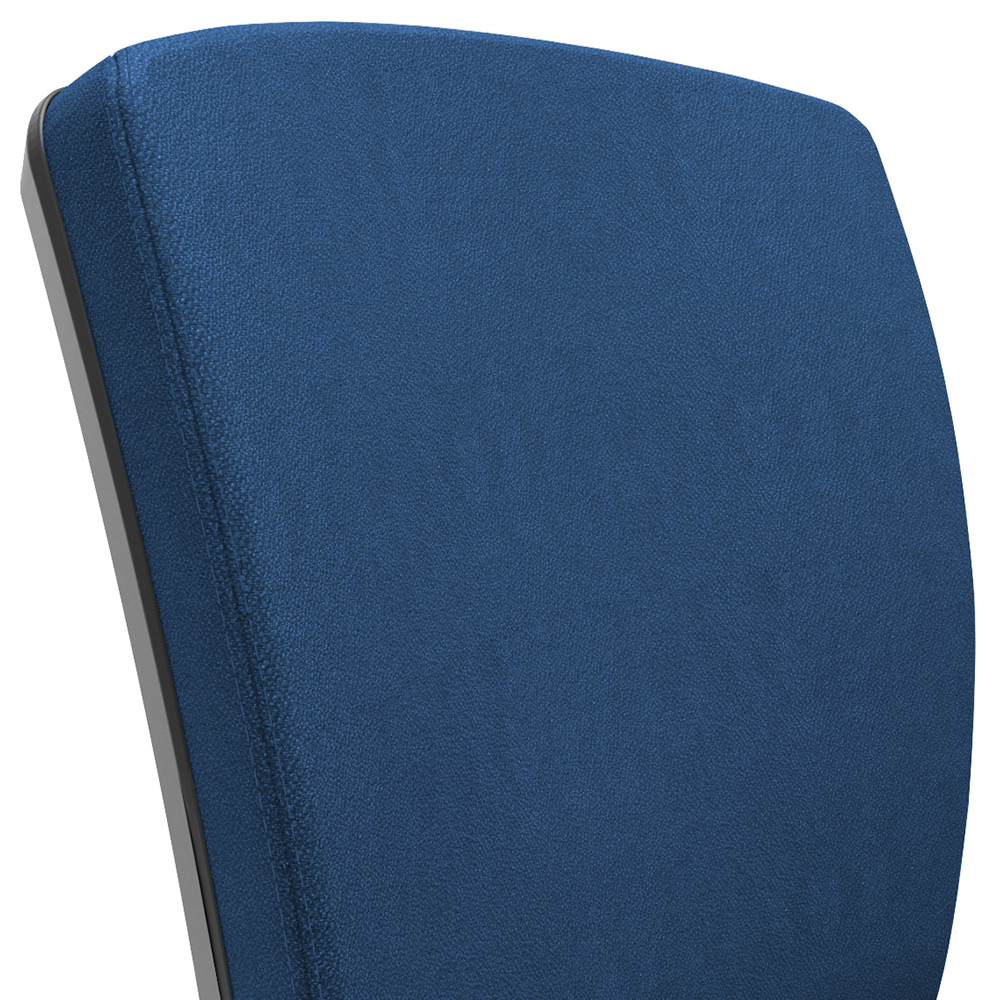 Kit 3 Cadeiras de Escritório Fixa Executiva Office Preto Slim Baixa Flexi P03 Poliéster Azul - Lyam