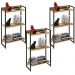 Kit 3 Estantes Multiuso Escritório Industrial 3 Prateleiras Areta 104x60cm C01 Carvalho - Lyam Decor