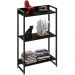 Kit 3 Estantes Multiuso Escritório Industrial 3 Prateleiras Areta 104x60cm C01 Onix - Lyam Decor