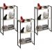 Kit 3 Estantes Multiuso Escritório Industrial 3 Prateleiras Areta 104x60cm C01 Snow - Lyam Decor