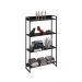 Kit 3 Estantes Multiuso Escritório Industrial 4 Prateleiras Areta 145x80cm C01 Onix - Lyam Decor