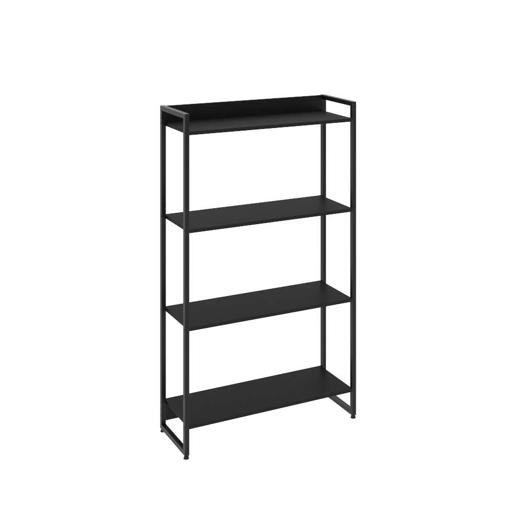Kit 3 Estantes Multiuso Escritório Industrial 4 Prateleiras Areta 145x80cm C01 Onix - Lyam Decor
