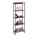 Kit 3 Estantes Multiuso Escritório Industrial 5 Prateleiras Areta 186x60cm C01 Nogal - Lyam Decor