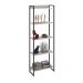 Kit 3 Estantes Multiuso Escritório Industrial 5 Prateleiras Areta 186x60cm C01 Snow - Lyam Decor