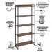 Kit 3 Estantes Multiuso Escritório Industrial 5 Prateleiras Areta 186x80cm C01 Nogal - Lyam Decor
