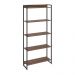 Kit 3 Estantes Multiuso Escritório Industrial 5 Prateleiras Areta 186x80cm C01 Nogal - Lyam Decor