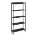 Kit 3 Estantes Multiuso Escritório Industrial 5 Prateleiras Areta 186x80cm C01 Onix - Lyam Decor