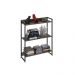 Kit 3 Estantes Multiuso Industrial 3 Prateleiras Areta 104x80cm C01 Carvalho Dark - Lyam Decor