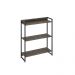 Kit 3 Estantes Multiuso Industrial 3 Prateleiras Areta 104x80cm C01 Carvalho Dark - Lyam Decor