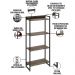 Kit 3 Estantes Multiuso Industrial 4 Prateleiras Areta 145x60cm C01 Carvalho Dark - Lyam Decor